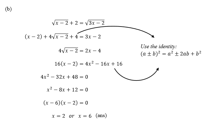 solving surds equations eg2