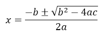 quadratic formula
