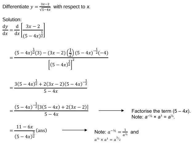 example of quotient rule