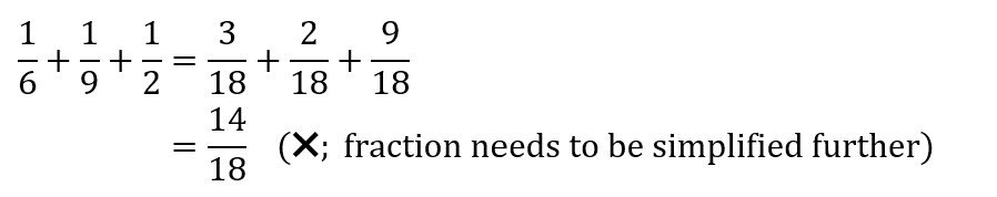 Not expressing final answer in simplest form
