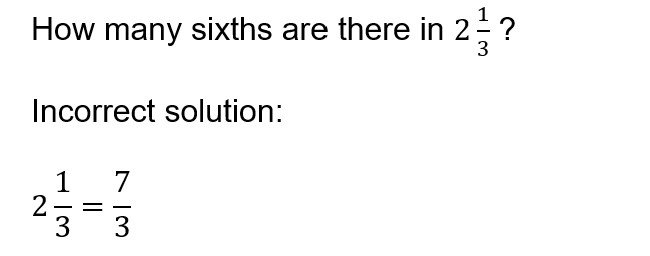 Ignoring stated denominator or wholes when required to count parts