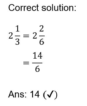 Ignoring stated denominator or wholes when required to count parts